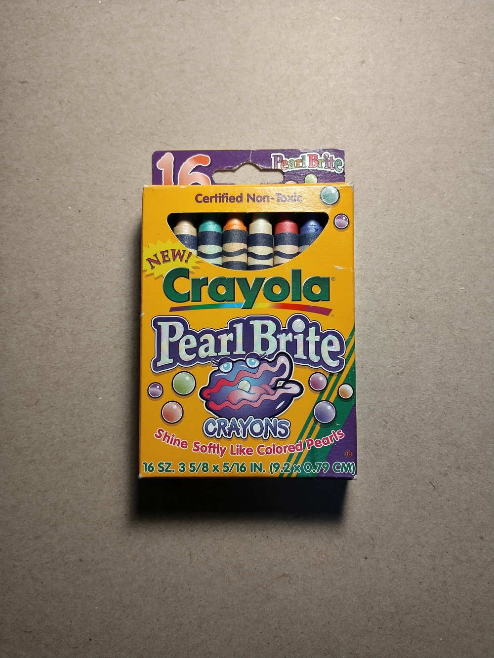 Vintage 1997 Crayola Pearl Brite Crayons, 16-Count